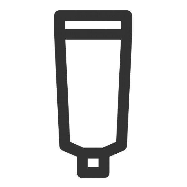 Produktabbildung einer Tube ohne Markierung oder Beschriftung für eine Hauptartikel mit Grundpreisberechnung.